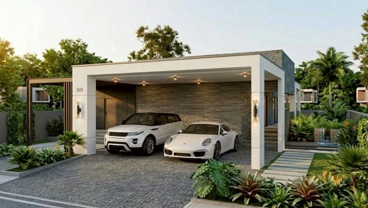 บ้านโมเดิร์นพร้อมโรงจอดรถ